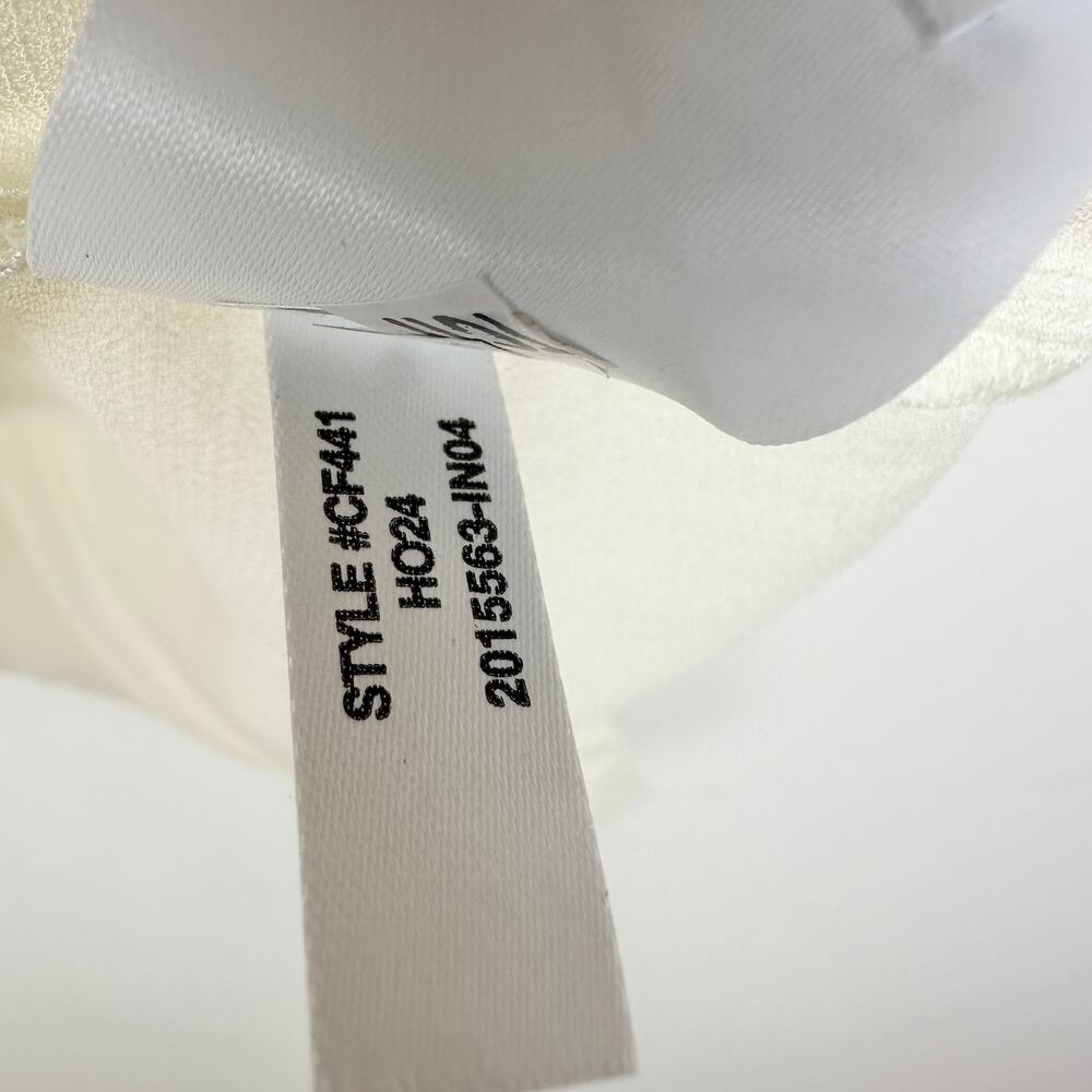 J.Crew Bungalow Feather Embellished Top Chiffon Viscose Blouse Ivory XS NWT - Picture 14 of 14